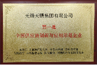 第一批全國供應鏈創新與應用示范企業